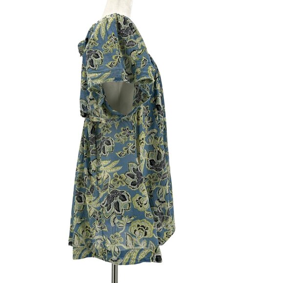 Free People Womens Small Dress Kauai Getaway Mini Floral Ocean Combo Tunic - Picture 3 of 8